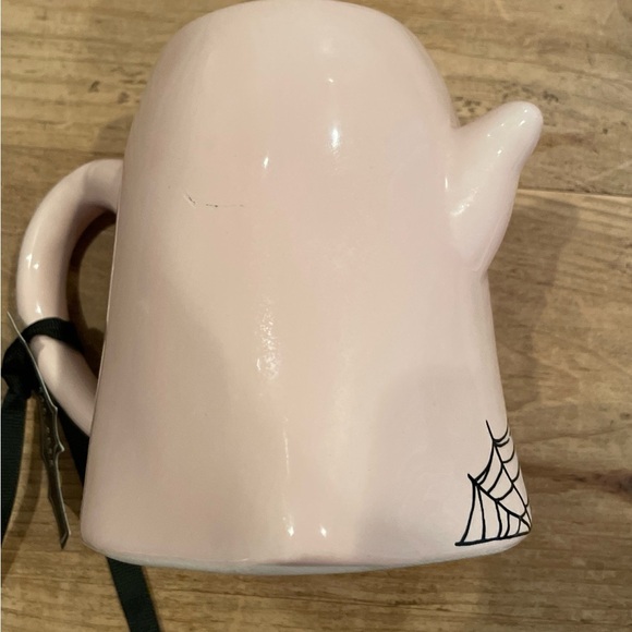 NWT Rae Dunn Ghost Boo Spider Web Pink Black Coffee Tea Mug Halloween - Picture 6 of 6